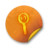 Orange sticker badges 184 Icon